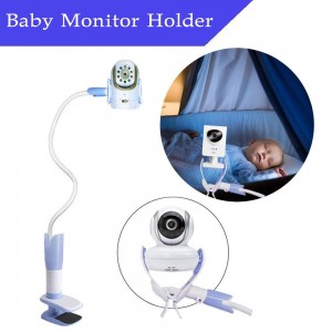 Держатель для видео няни Baby Monitor c гибкой ножкой длиной до 105 см и креплением  на бортик детской кроватки (голубой)