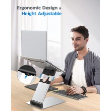 Подставка для ноутбуков и планшетов VHG Aluminum Laptop Stand Silver для MacBook повышенная стойкость для ноутбуков до 17 дюймов , складная конструкция ( цвет siilver) Подставка для ноутбуков и планшетов VHG Aluminum Laptop Stand Silver для MacBook повышенная стойкость для ноутбуков до 17 дюймов , складная конструкция ( цвет siilver)