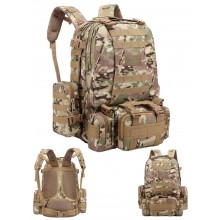 Рюкзак тактический обьем 56 л, военный, штурмовой 4 в 1 Molle system multicam с обезшумленной системой пуллеров на замках (358169391-4464) Рюкзак тактический обьем 56 л, военный, штурмовой 4 в 1 Molle system multicam с обезшумленной системой пуллеров на замках (358169391-4464)