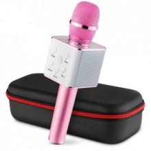 Караоке микрофон портативный  UTM Q9 с чехлом Rose