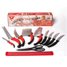 Набор кухонных ножей Contour Pro UTM Knives + магнитная рейка (11 предметов)