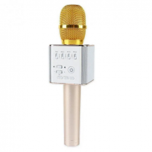 Портативный караоке микрофон UTM Q9 в коробке Gold