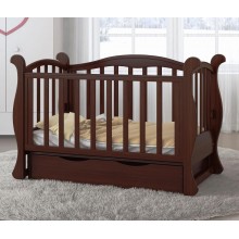 Детская кроватка-диван Angelo Lux - 6 "тёмный орех" с маятниковым механизмом и выдвижным ящиком (2277) Детская кроватка-диван Angelo Lux - 6 "тёмный орех" с маятниковым механизмом и выдвижным ящиком (2277)