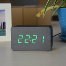 Электронные настольные часы в стильном корпусе  с подсветкой VST-863 + будильник, черные (19110034)